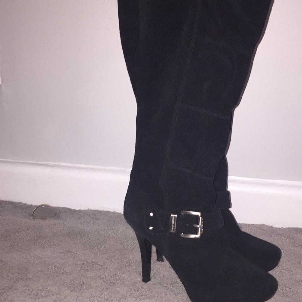 Michael Kora black suede boots